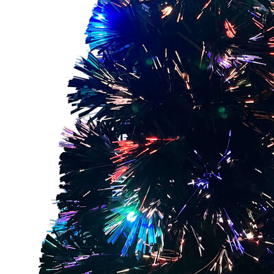 vidaXL Osvetljena novoletna jelka s stojalom 240 cm optična vlakna