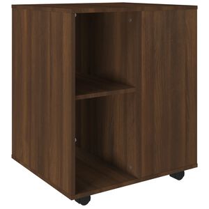 vidaXL Omarica na kolesih rjav hrast 60x53x72 cm konstruiran les