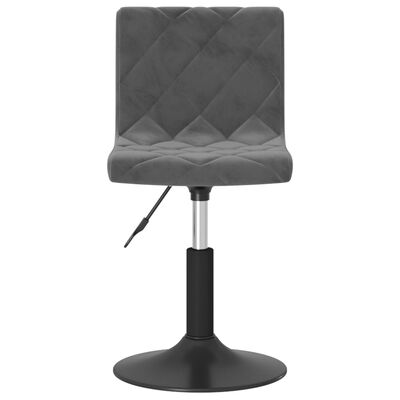 vidaXL Barski stolček temno siv žamet