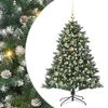 vidaXL Umestno božično drevo Zelena 120 cm PVC, plastika in jeklo