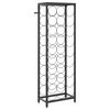 vidaXL Vinsko stojalo za 27 steklenic črno 34x18x100 cm kovano železo