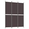 vidaXL Paravan 3-delni rjav 150x200 cm blago