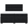 vidaXL Box spring postelja z vzmetnico črna 200x200 cm žamet