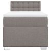 vidaXL Box spring postelja z vzmetnico taupe 90x200 cm blago