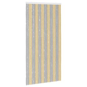 vidaXL Zaslon proti insektom Chenille Siva in bež 100 x 200 cm 100% PP