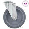 vidaXL Gibljiva kolesa z luknjami za sornik 8 kosov 125 mm