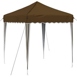 vidaXL Zložljivi &scaron;otor za zabave 195 x 195 x 245 cm Taupe