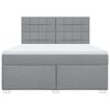 vidaXL Box spring postelja z vzmetnico svetlo siva 180x200 cm blago