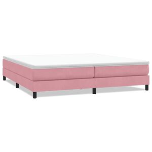 vidaXL Box Spring postelja brez vzmetnico Pink 200x220 cm Žamet