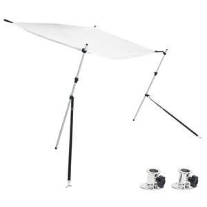 vidaXL Raz&scaron;irljivo senčilo za T-Top belo 170x170x(113-182,5) cm