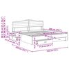 vidaXL Konstrukcija postelje Sonoma hrast 180 x 200 cm Konstruiran les