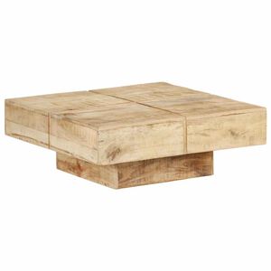 vidaXL Klubska mizica 80x80x28 cm trden mangov les