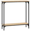 vidaXL Konzolna mizica sonoma hrast 75x22,5x75 cm inženirski les