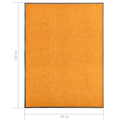 vidaXL Pralni predpražnik oranžen 90x120 cm