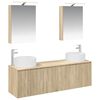 vidaXL Komplet omaric za kopalnico 5 pcs Sonoma hrast Inženirski les