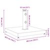 vidaXL Podstavek za senčnik za Ø32/38/48 mm palice 28 kg kvadraten