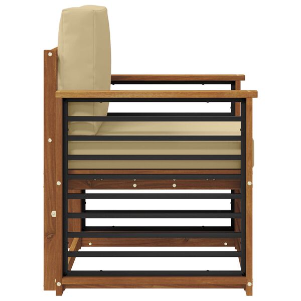 vidaXL Zunanja garnitura za sedenje Masivno akacijevo les in poliester