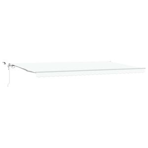 vidaXL Vlečna tenda Bela 600 &times; 300 cm Poliester