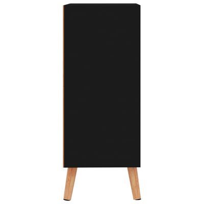 vidaXL Komoda črna 60x30x72 cm iverna plošča