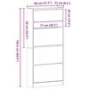 vidaXL Omara za čevlje Umetni hrast 80 x 21 x 163,5 cm Konstruiran les