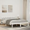 vidaXL Dalj&scaron;i posteljni okvir brez vzmetnice bel 160x210 cm borovina