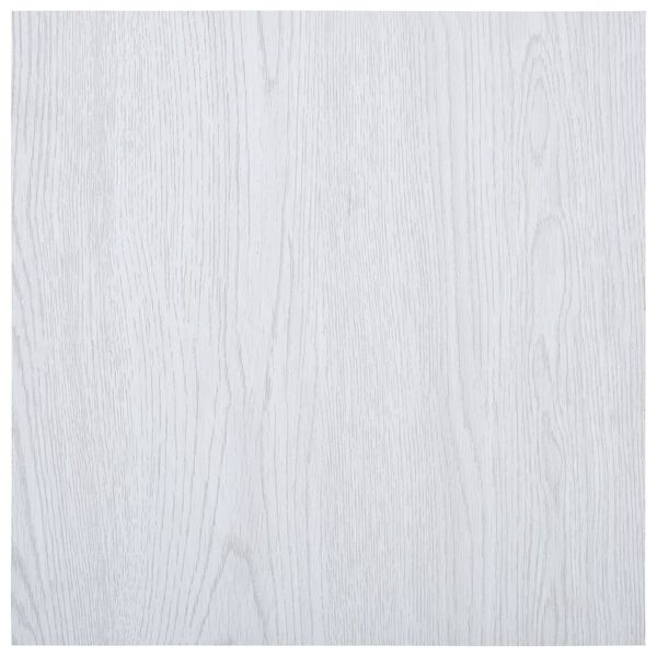 vidaXL Samolepilne talne plošče 5,11 m² PVC bele