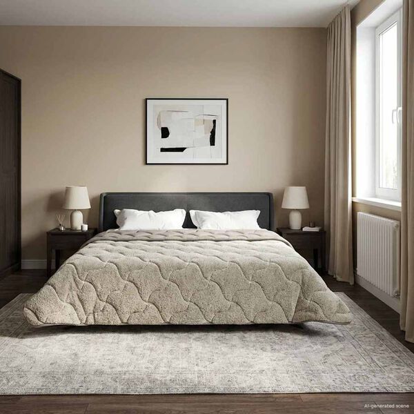 vidaXL Polna celoletna prevleka &Scaron;onerisan Svetlo siva 200 x 220 cm