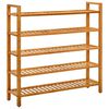 vidaXL Stojalo za čevlje s 5 policami 100x27x100 cm trdna hrastovina
