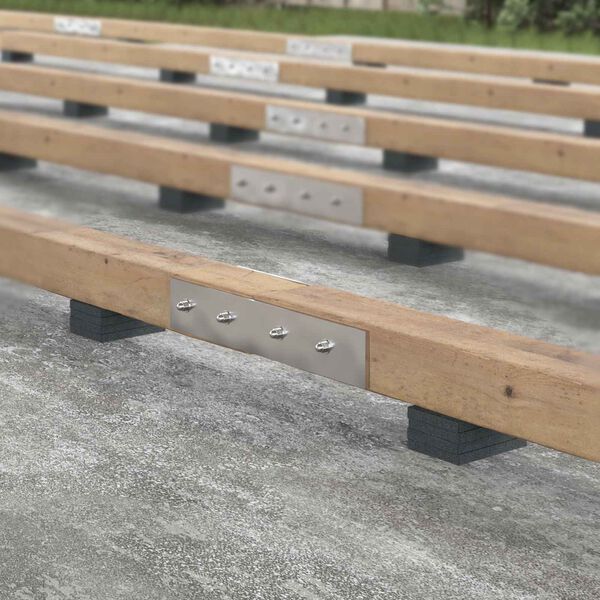 vidaXL Tlak za patio iz gumijskega granulata Črna 6 x 9 x 1 cm Guma