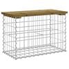 vidaXL Vrtna klop gabion 63x31,5x42 cm impregnirana borovina
