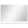 vidaXL Stensko ogledalo s polico 100x60 cm kaljeno steklo