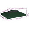 vidaXL Nadomestna streha za paviljon 310 g/m² zelena 3x4 m