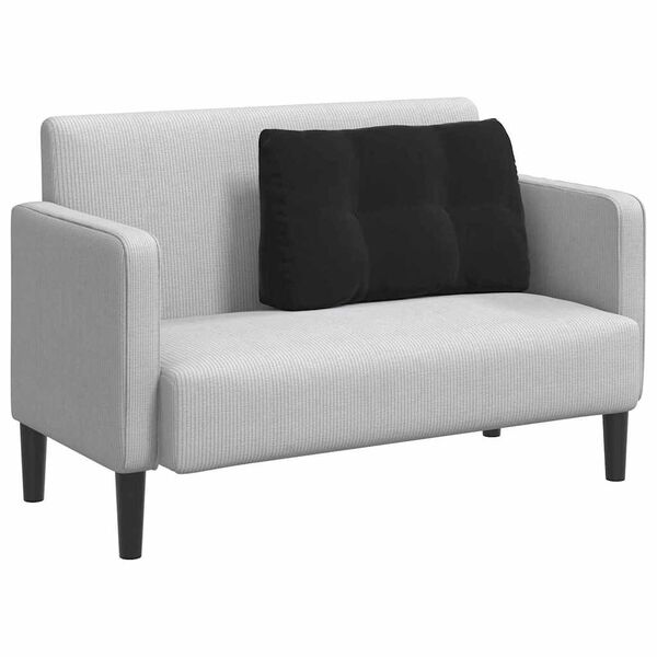 vidaXL Poglavni vzglavnik Črna 80 x 24 x 50 cm Žamet