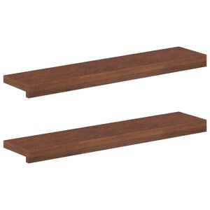 vidaXL Okenske police 2 kos Temno rjava 70 x 15 x 2 cm