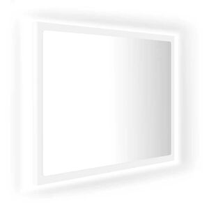 vidaXL LED kopalni&scaron;ko ogledalo belo 60x8,5x37 cm akril