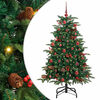 vidaXL Umestno božično drevo Zelena 150 cm PVC, kovina in plastika