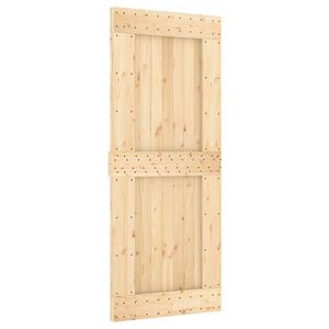 vidaXL Drsna vrata NARVIK Naravna in črna 85 x 210 cm (152,5 cm)