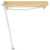 vidaXL Prostostoječa ročno zložljiva tenda 300x250 cm rumena/bela