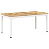 vidaXL Klubska miza Bela 50 x 100,5 x 45 cm Masiven les akacije