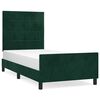 vidaXL Posteljni okvir brez vzmetnice temno zelen 120x200 cm žamet