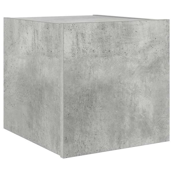 vidaXL Stenska TV omarica z LED lučkami betonsko siva 30,5x35x30 cm