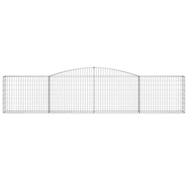 vidaXL Obokane gabion košare 10 kosov 400x30x80/100 cm cinkano železo