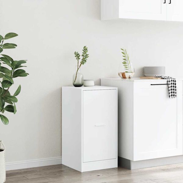 vidaXL Lekarniška omara bela 40x41x77,5 cm iverna plošča