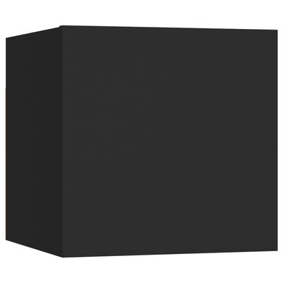 vidaXL Stenska TV omarica črna 30,5x30x30 cm