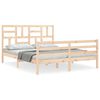 vidaXL Posteljni okvir z vzglavjem 160x200 cm trden les