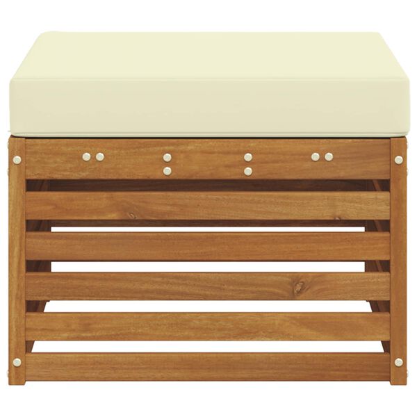 vidaXL Zunanji puf Masiven les akacije Naravna