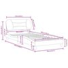 vidaXL Posteljni okvir brez vzmetnice Hvar temno siv 100x200 cm blago