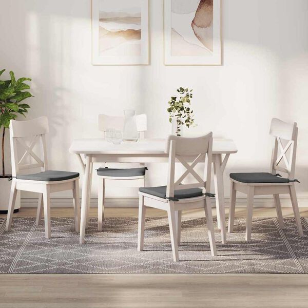 vidaXL Sedežne blazine 4 pcs Temno siva 40 x 40 x 3 cm