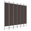 vidaXL Paravan 6-delni rjav 240x220 cm blago