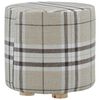 288034 vidaXL Stool Block Fabric Round
